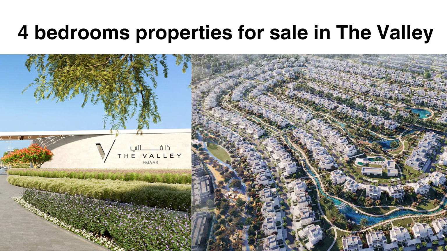 4 Bedrooms Properties for Sale in The Valley – Premium Family Living by Emaar