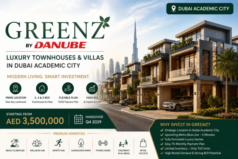 Greenz by Danube Dubai – Luxury Townhouses & Villas in Dubai Academic City